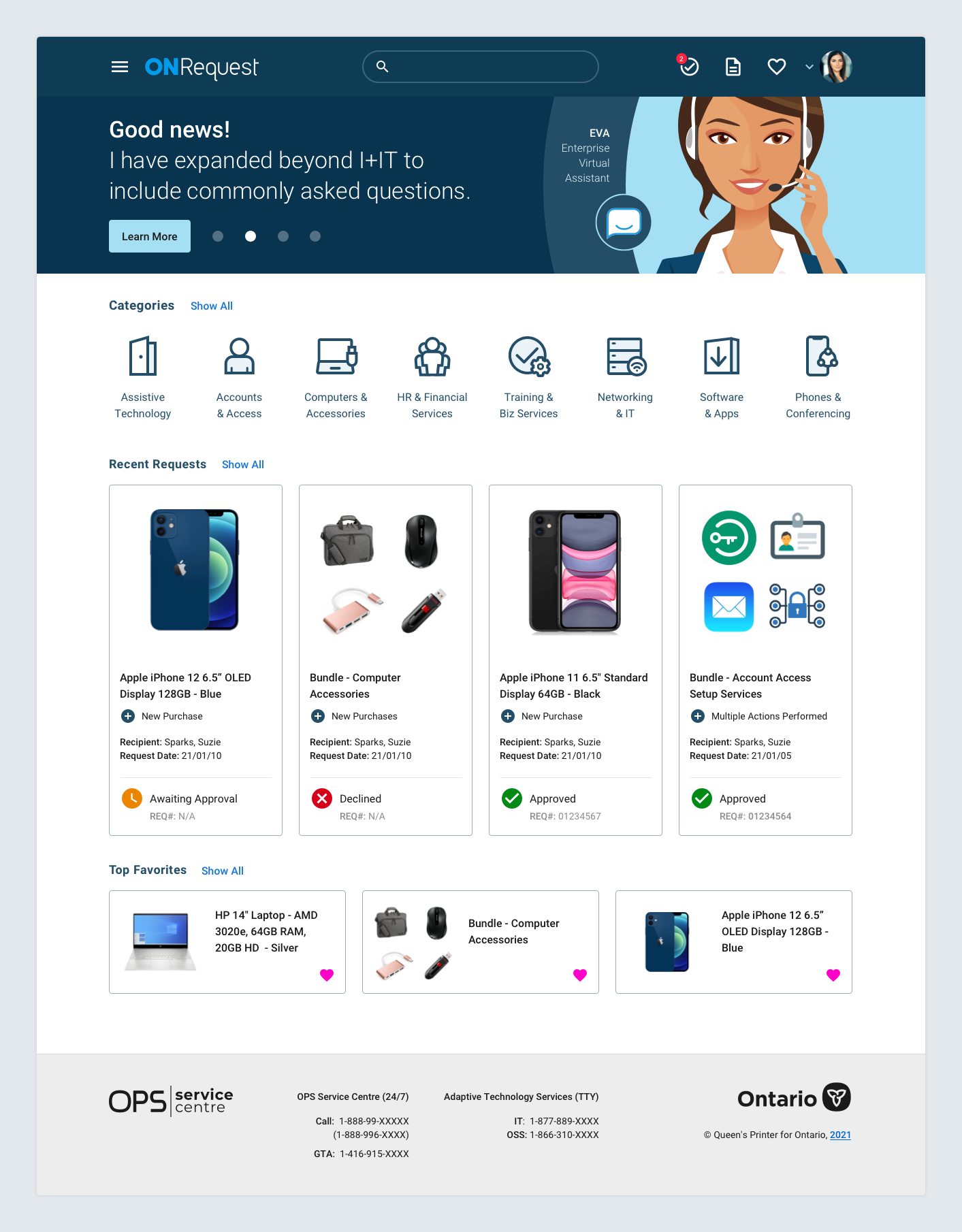 HD mockup of home page - desktop