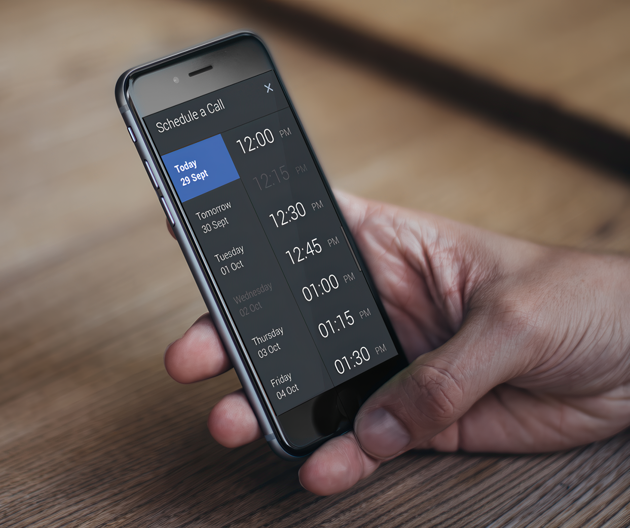 Genesys scheduler mockup